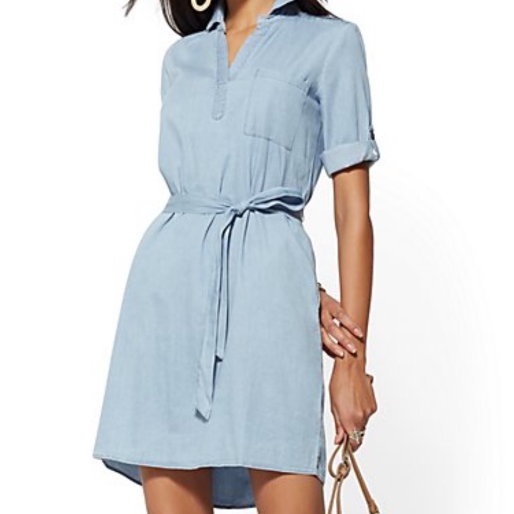 Denim shirt dress